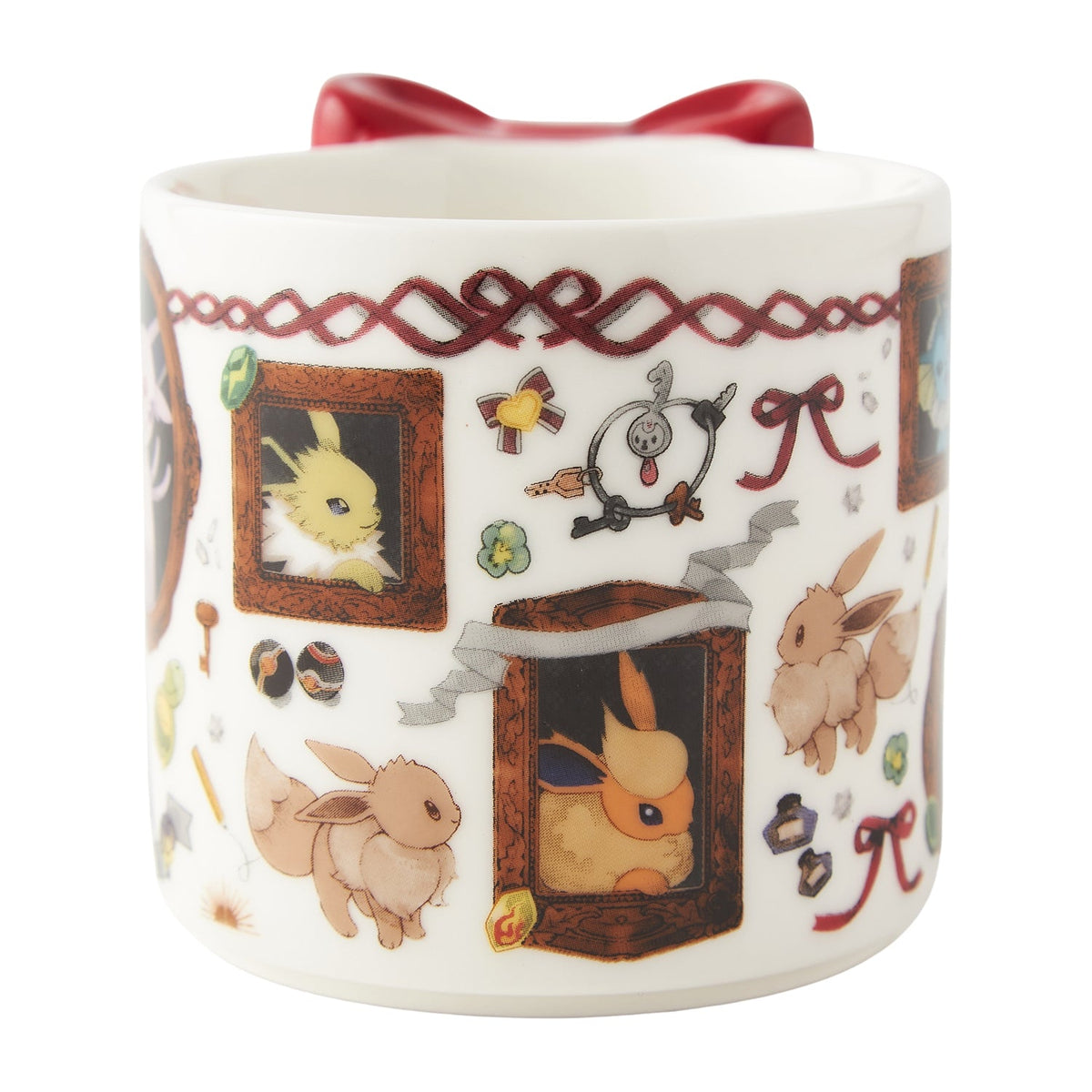 Eevee Collection Ceramic Mug – Cute Ribbon Handle Cup