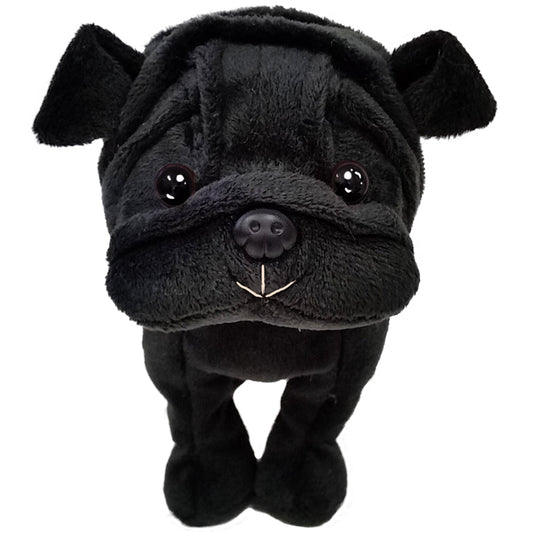 BESTEVER Black Pug Plush Toy