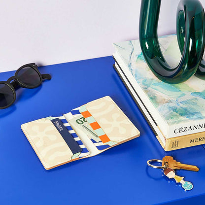 Dusen Dusen Recycled Leather Double Card Case Sand