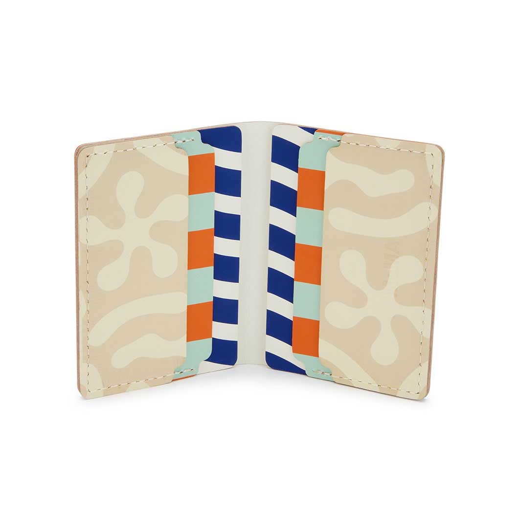 Dusen Dusen Recycled Leather Double Card Case Sand