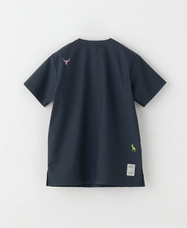 Scrub Canvas Club × WONDER ART Asahiyama Zoo Unisex Scrub Top R69