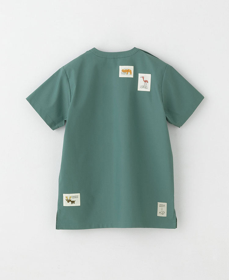 Scrub Canvas Club × WONDER ART Asahiyama Zoo Unisex Scrub Top R69