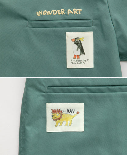 Scrub Canvas Club × WONDER ART Asahiyama Zoo Unisex Scrub Top R69
