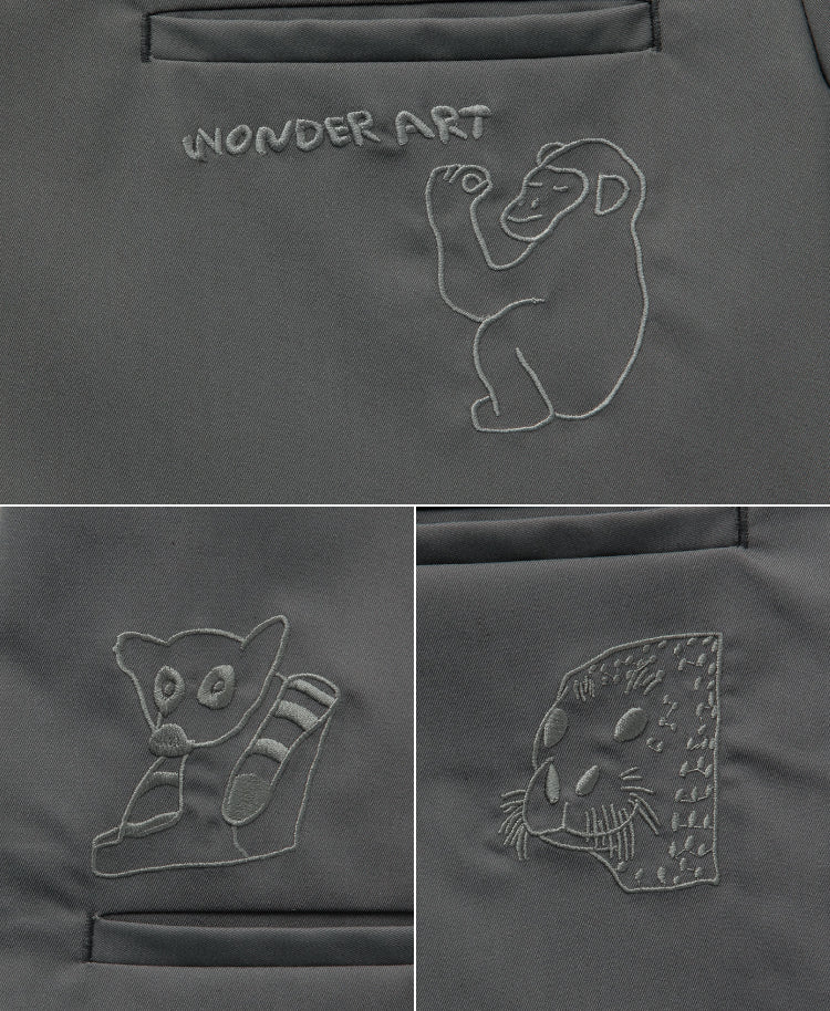 Scrub Canvas Club × WONDER ART Asahiyama Zoo Unisex Scrub Top R69