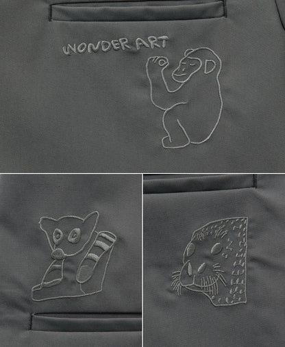 Scrub Canvas Club × WONDER ART Asahiyama Zoo Unisex Scrub Top R69