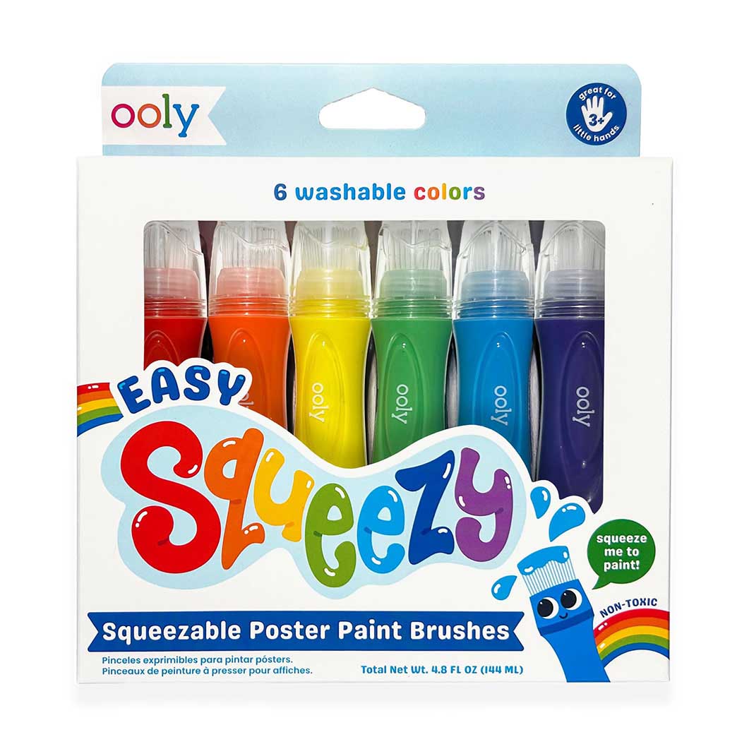 Ooly Easy Squeezy Poster Paint Brush Set 6 Pack