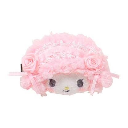 Sanrio Characters Secret Hair Clip (White Frill) Set (Box of 8 Pieces)