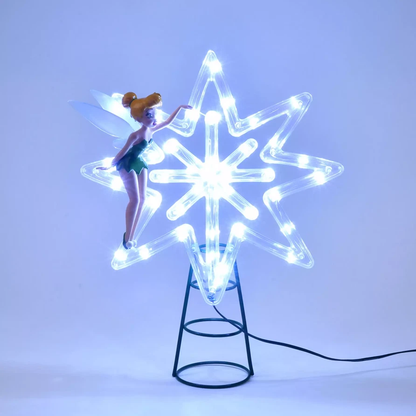 JingBell JB-01 LED Light-Up Christmas Tree Topper Star with Fairy Figure