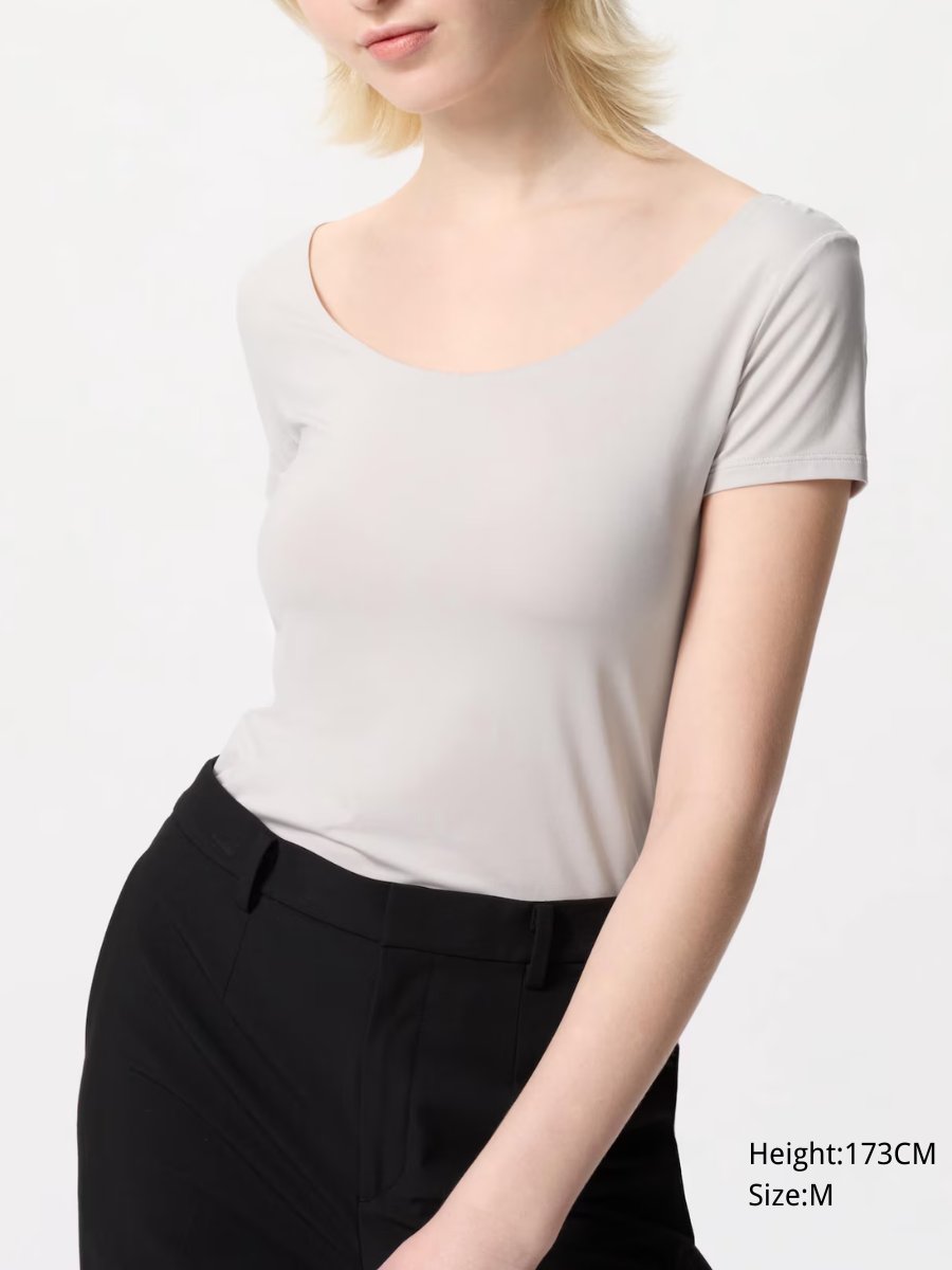 UNIQLO 482153 AIRism U-Neck T-shirt