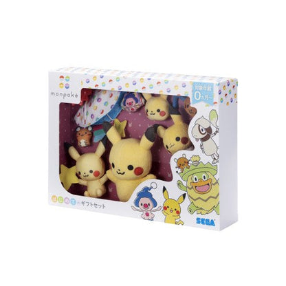 Pikachu First Gift Set Monpoke Plush Doll SEGA Toys Pokemon Baby Present