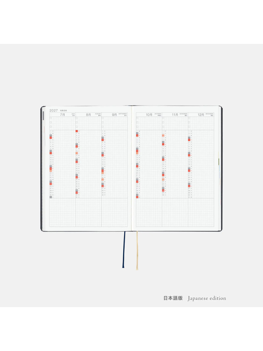 Hobonichi HON A5 2027 Slash Navy Planner