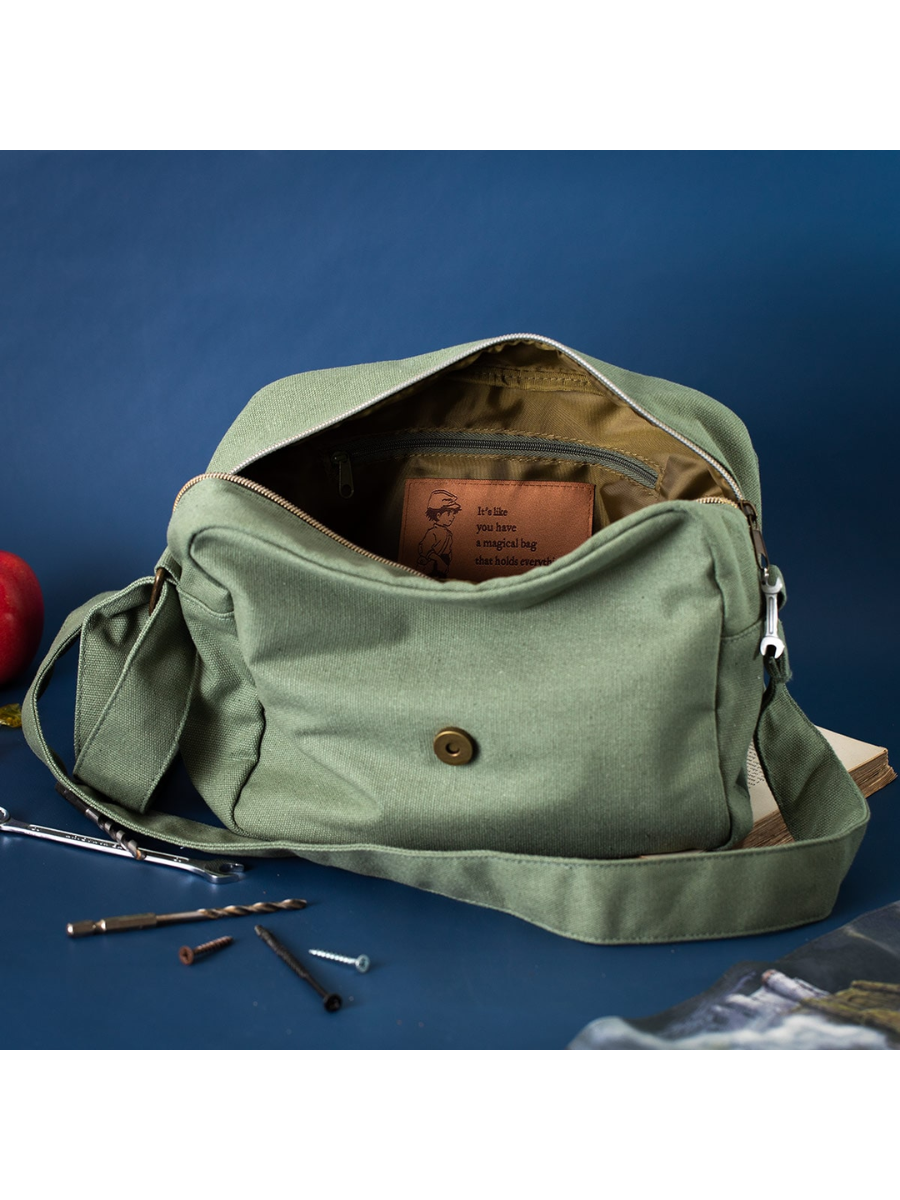Castle in the Sky Pazu Canvas Bag Shoulder Bag Multi Pocket Tote