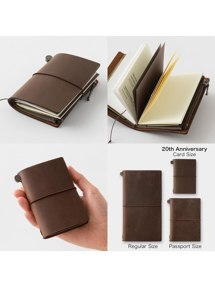 TRAVELER’S Notebook 20th Anniversary Card Size Set (Brown) 15412006