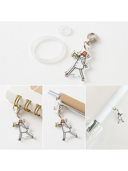 Midori Ojisan B6 Ring Notebook & Acrylic Charm Set (91804435)