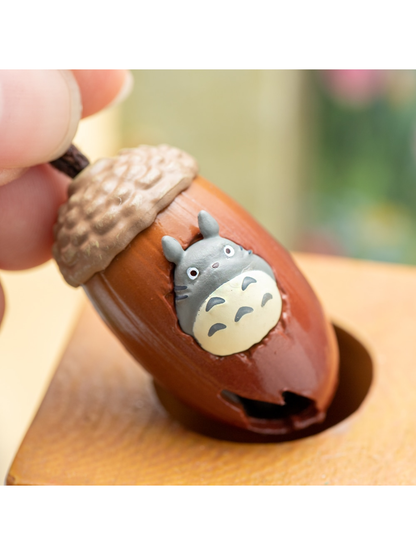 My Neighbor Totoro Rolling Acorn Holder Keychain Totoro and Little Totoro