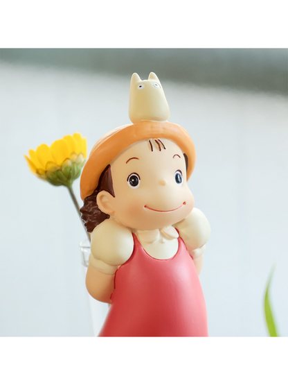 Totoro mini vase with Mei design and glass tube