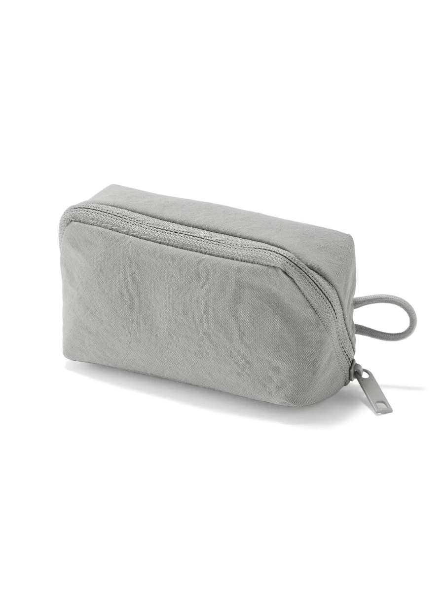 MUJI Wrinkle Nylon Wide Open Pouch Small