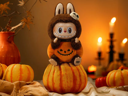 LABUBU & TYCOCO Halloween Pumpkin Plush Pendant Keychain