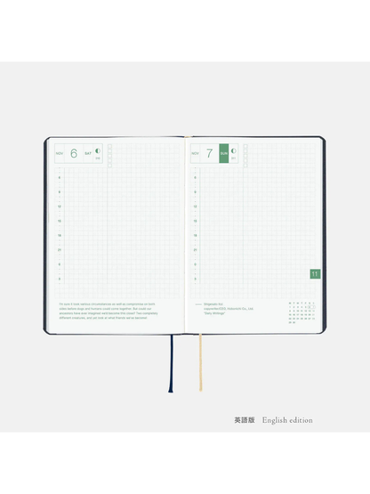 Hobonichi HON A6 2027 Slash Navy Planner