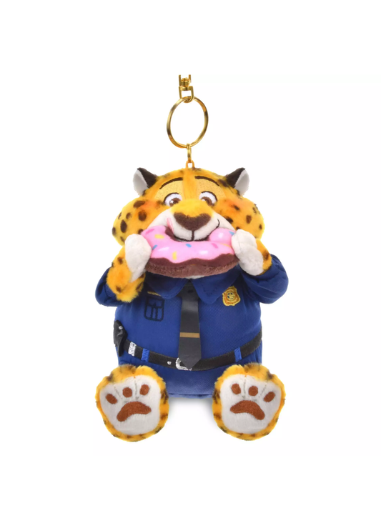 Disney Clawhauser Plush Keychain Zootopia Magnetic Donut