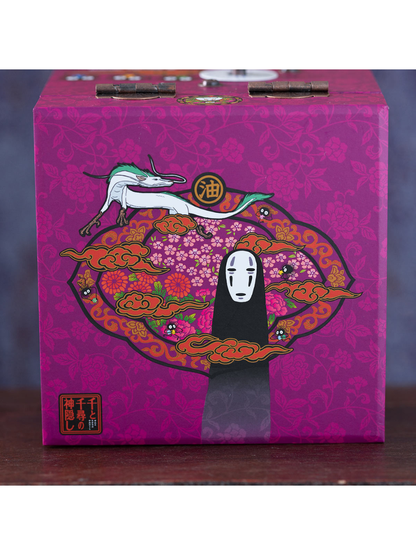 Spirited Away Music Box Paper Box No Face Rotating Figure Storage Case