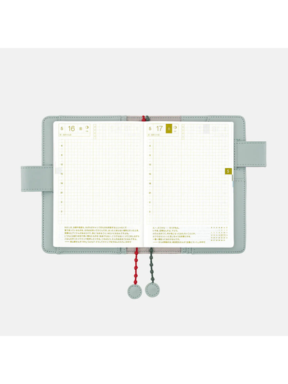 Hobonichi Techo 2027 A6 Cover – Mina Perhonen “Light Berry” (Green)
