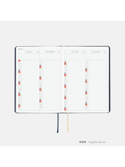 Hobonichi HON A6 2027 Slash Navy Planner