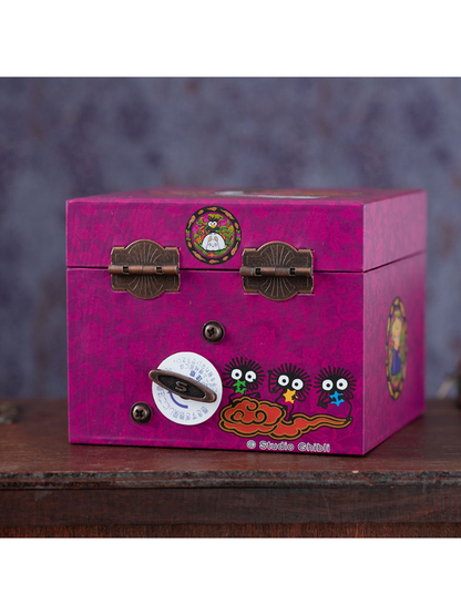 Spirited Away Music Box Paper Box No Face Rotating Figure Storage Case