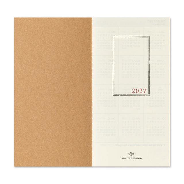TRAVELER'S notebook 2027 Monthly Diary Refill