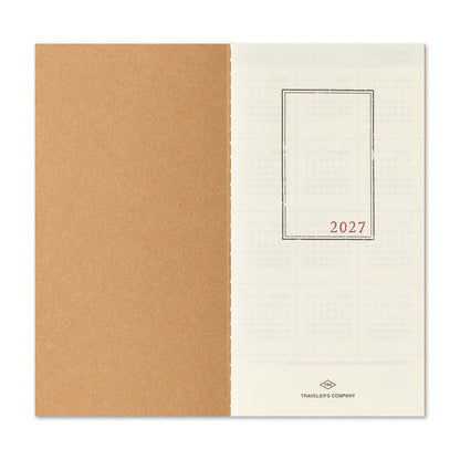 TRAVELER'S notebook 2027 Monthly Diary Refill