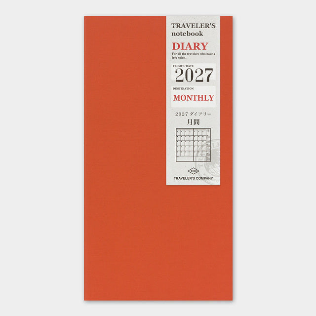 TRAVELER'S notebook 2027 Monthly Diary Refill
