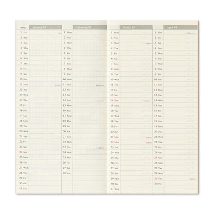 TRAVELER'S notebook 2027 Weekly Free + Memo Refill