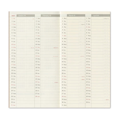 TRAVELER'S notebook 2027 Weekly Vertical Refill – 2-Pack