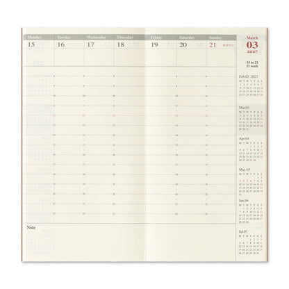 TRAVELER'S notebook 2027 Weekly Vertical Refill – 2-Pack