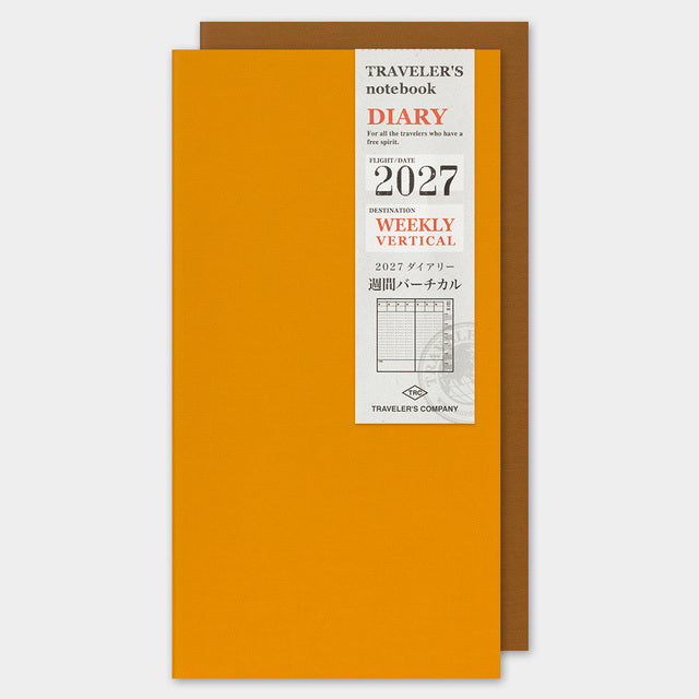 TRAVELER'S notebook 2027 Weekly Vertical Refill – 2-Pack