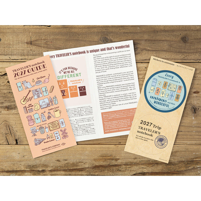 TRAVELER'S notebook 2027 Weekly Vertical Refill – 2-Pack