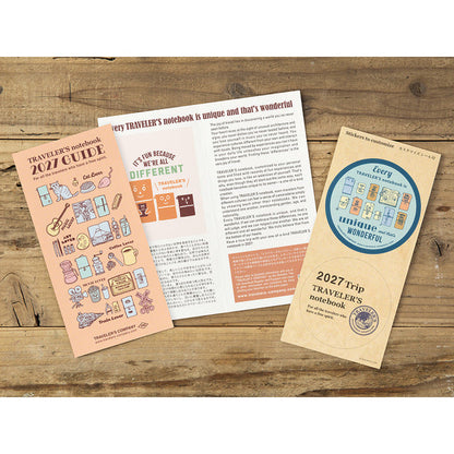 TRAVELER'S notebook 2027 Weekly Vertical Refill – 2-Pack