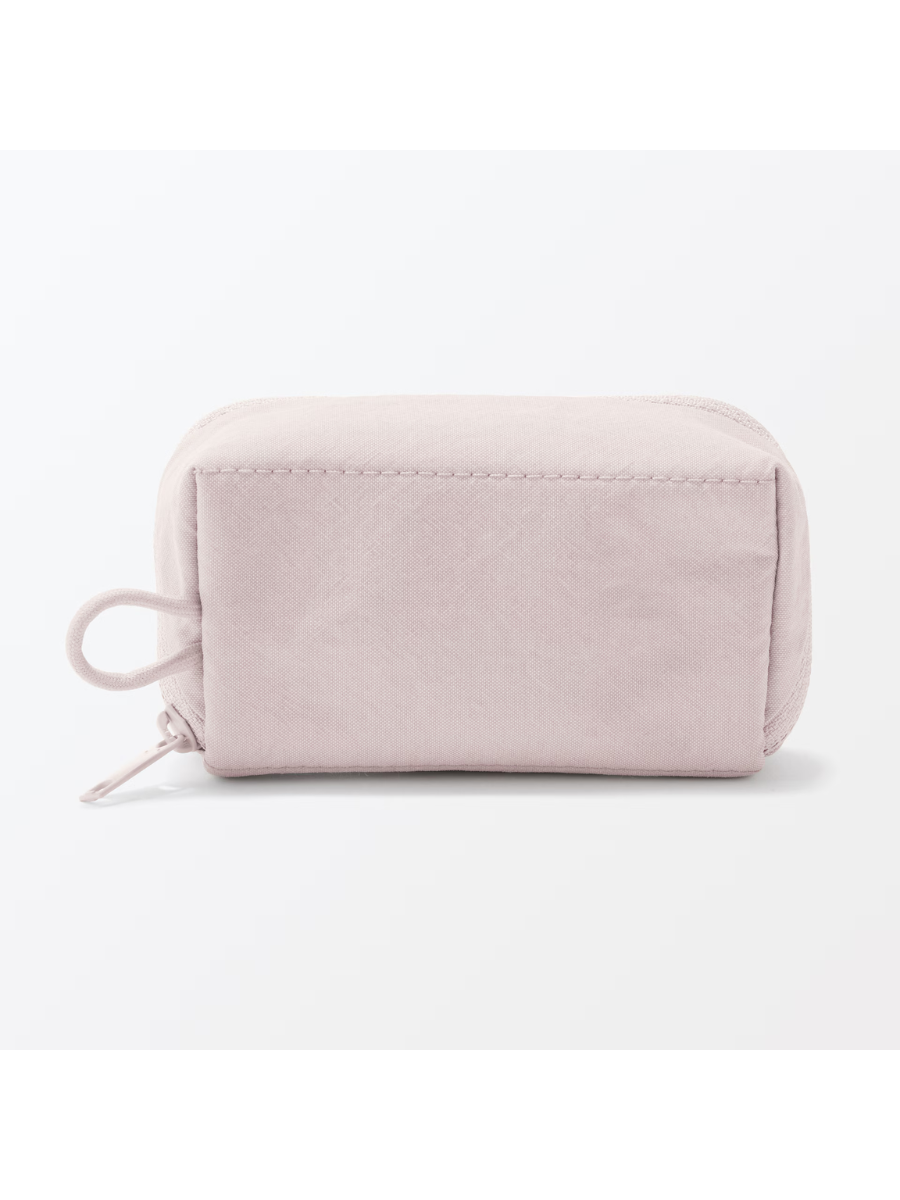 MUJI Wrinkle Nylon Wide Open Pouch Small