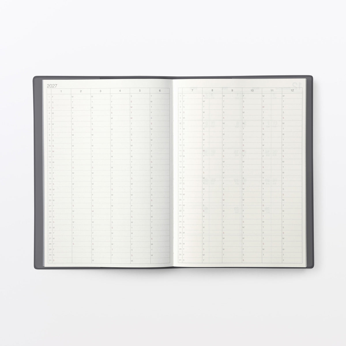 Muji 2026-2028 Monthly & Weekly Planner A6 Monday Start