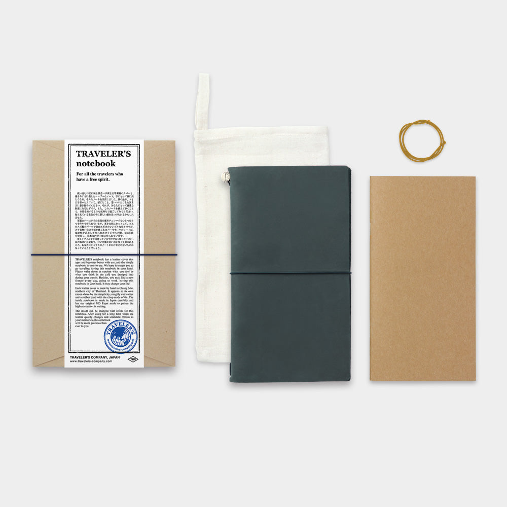 Traveler's Notebook Regular Size Blue Leather Journal