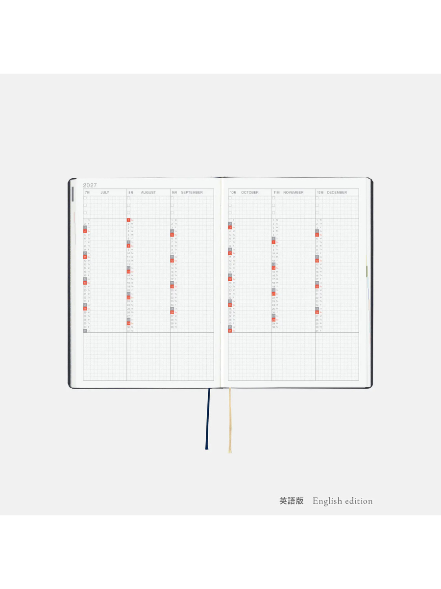 Hobonichi HON A5 2027 Slash Navy Planner