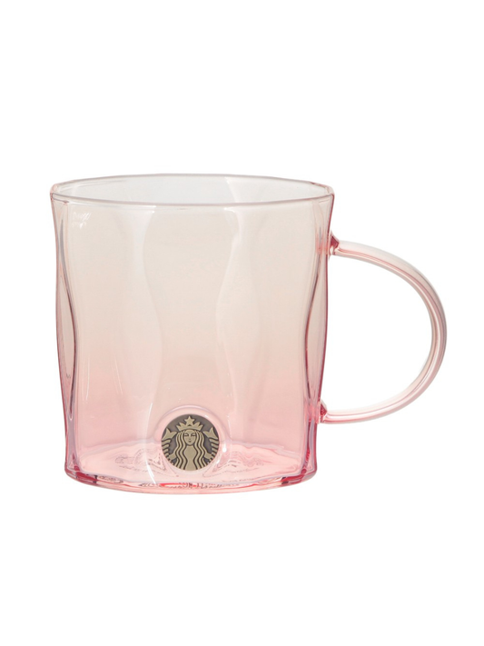 Starbucks Japan Sakura 2026 Heat-Resistant Glass Mug Pink Gradient 355ml