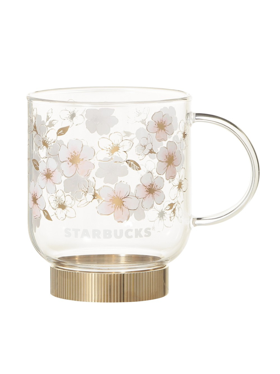 Starbucks Japan Sakura 2026 Heat-Resistant Glass Mug Gold 355ml