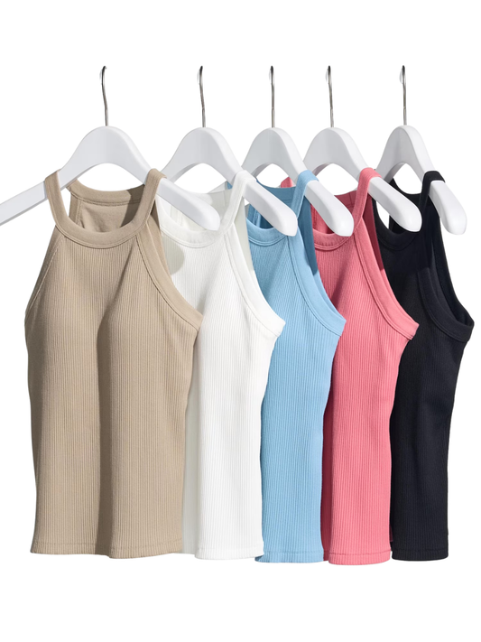 Uniqlo Women's Halter Neck Bra Tank Top – Built-In Support 473990