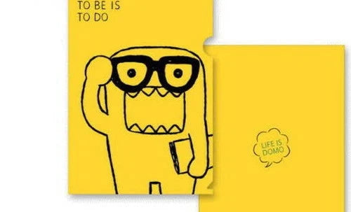 Domo-kun NHK A4 File Folder Yellow