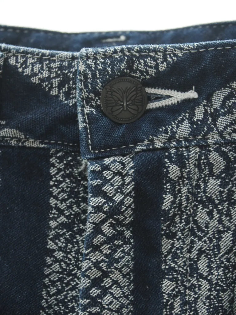 Needles H.D.  Painter Style 10oz Denim Python Jacquard Pants