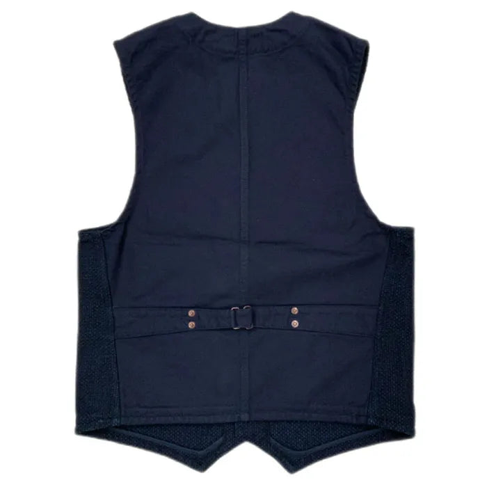 Iron Heart IHV-50 Indigo Sashiko Style Work Vest 14oz