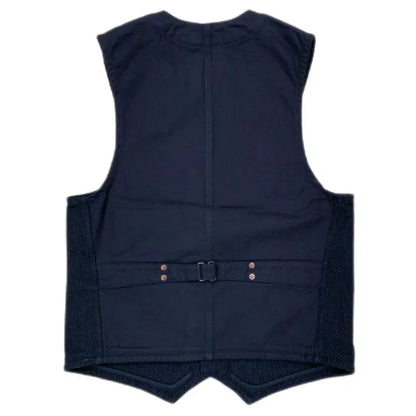 Iron Heart IHV-50 Indigo Sashiko Style Work Vest 14oz