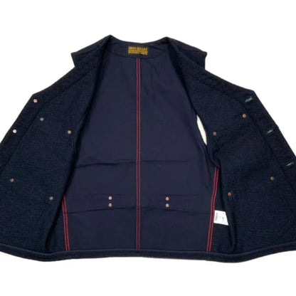 Iron Heart IHV-50 Indigo Sashiko Style Work Vest 14oz