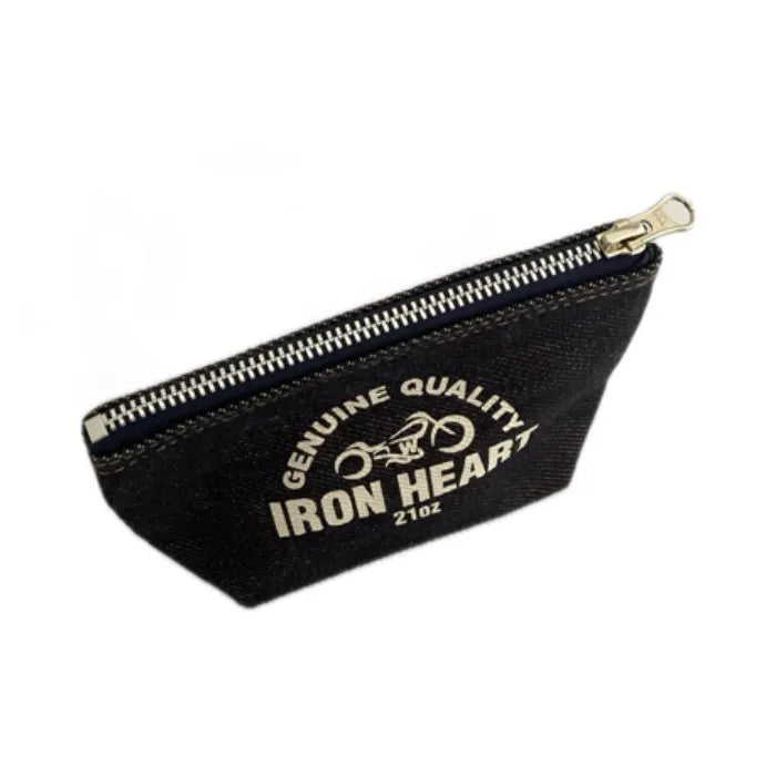 Iron Heart IHG-092 21oz Selvedge Denim Pouch Heavyweight Indigo Small Zip Bag